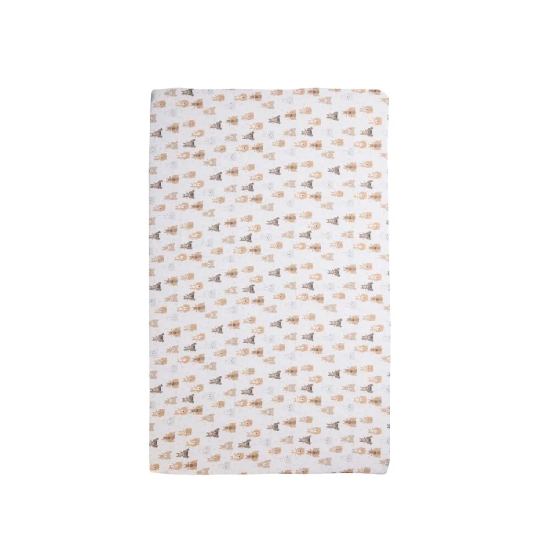 100% Cotton Muslin Crib Fitted Sheet - Bears