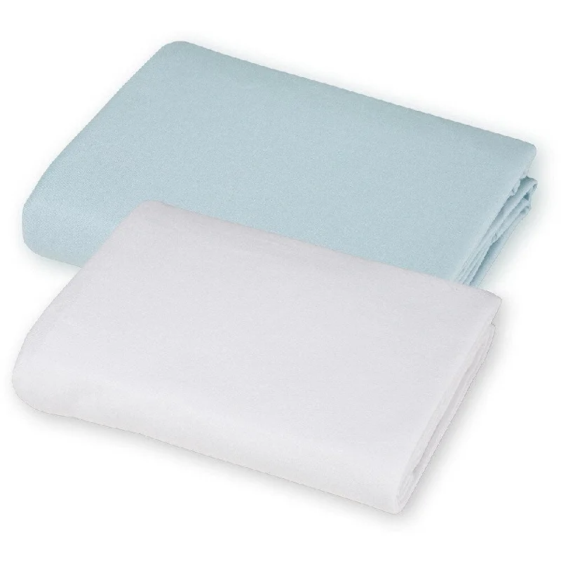 American Baby Company Blue/White Cotton Value Jersey Knit Crib Sheet (Pack of 2)