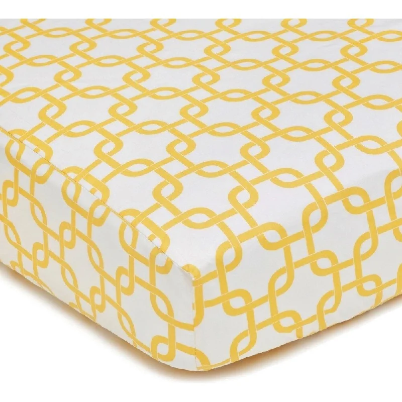 American Baby Company Golden Yellow Gotcha Cotton Percale Crib Sheet