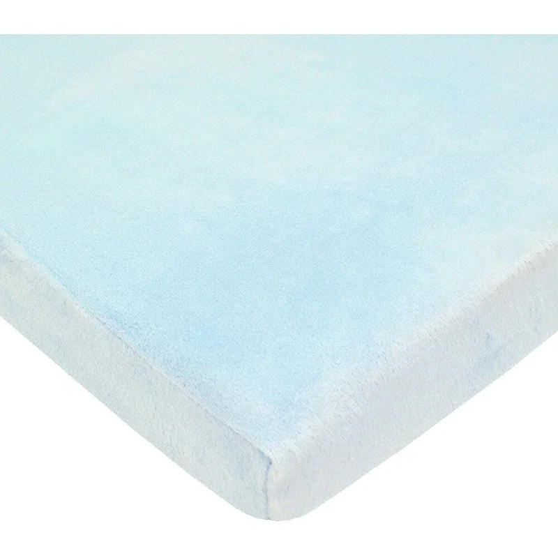 American Baby Company Heavenly Soft Blue Chenille Bassinet Sheet (Pack of 2)