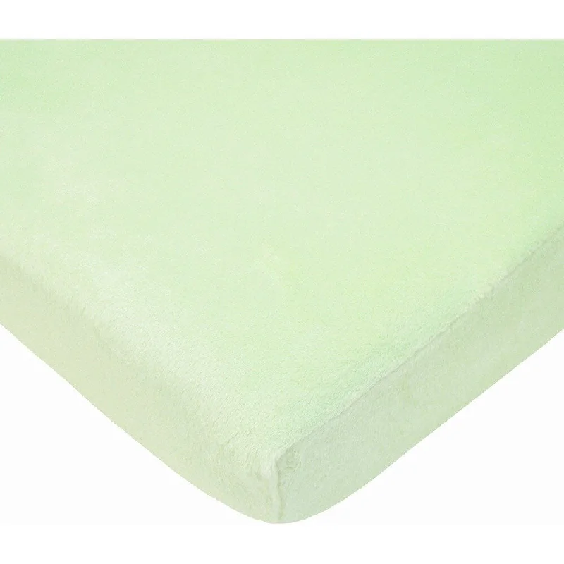 American Baby Company Heavenly Soft Celery Chenille Porta Crib Sheet