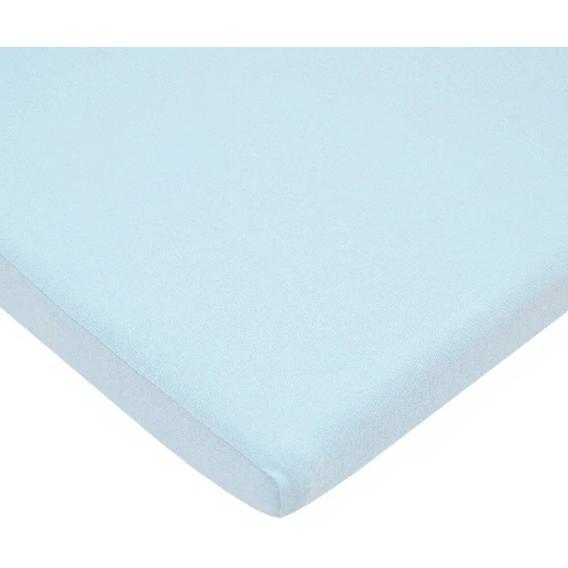 American Baby Company Value Jersey 100 Percent Cotton Knit Bassinet Sheet - Blue - 2 Pack