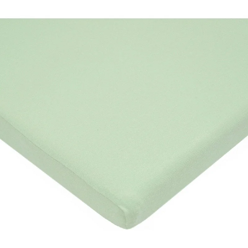 American Baby Company Value Jersey 100 Percent Cotton Knit Bassinet Sheet - Celery - 2 Pack