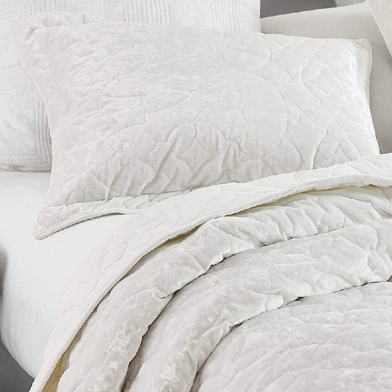 Bare Bottom Velvet Crush Sham - Farmhouse White