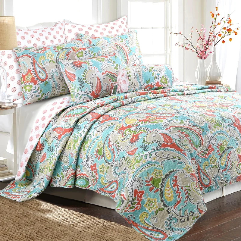 Mirage Paisley Reversible Quilt Bedding Set