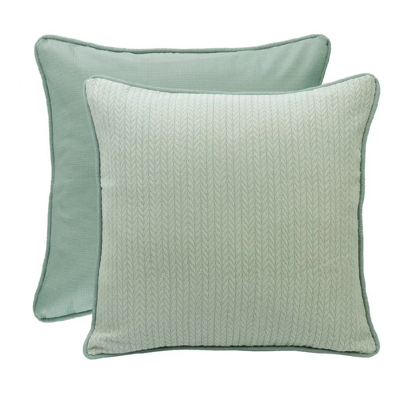 Belmont Reversible Seafoam Green Textured Euro Sham