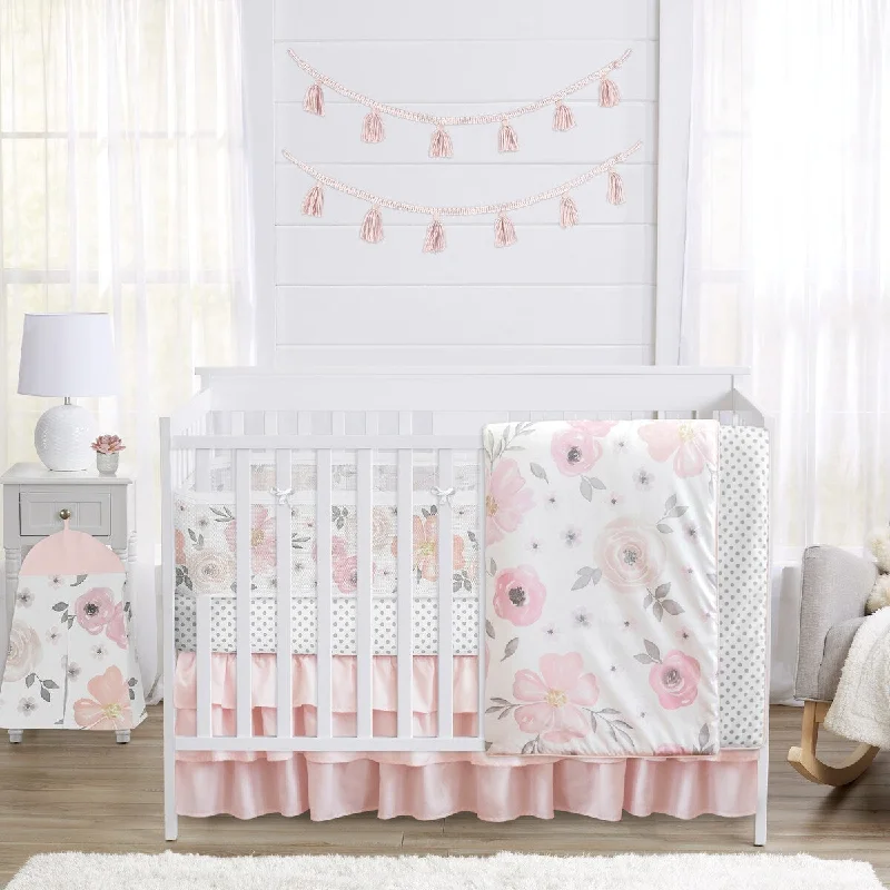 Boho Floral Girl Sweet Jojo Designs 6pc Crib Bedding + BreathableBaby Breathable Mesh Liner Bohemian Farmhouse