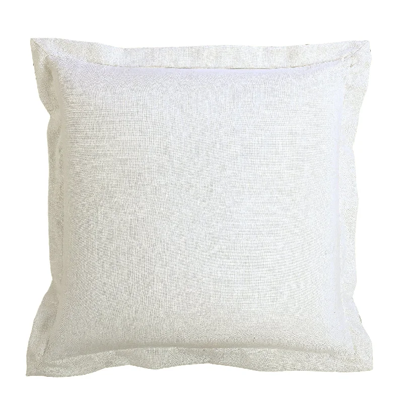 Charlotte White Linen Euro Sham