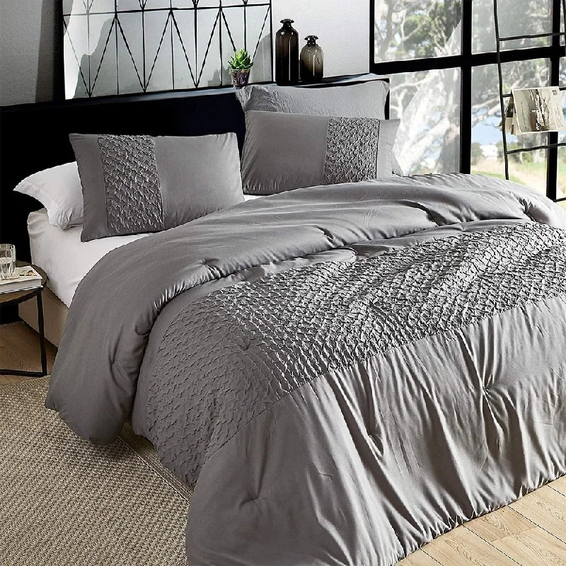 Cirrus Gray Oversized Comforter (Shams not included)