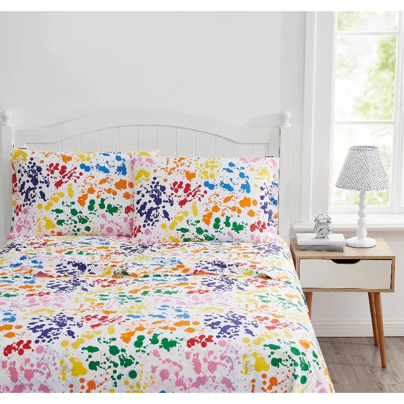 Crayola Splatter Cotton Percale Sheet Set