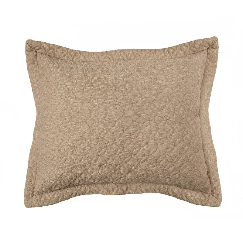 Croscill Fulton Taupe or Brown Quilted Sham