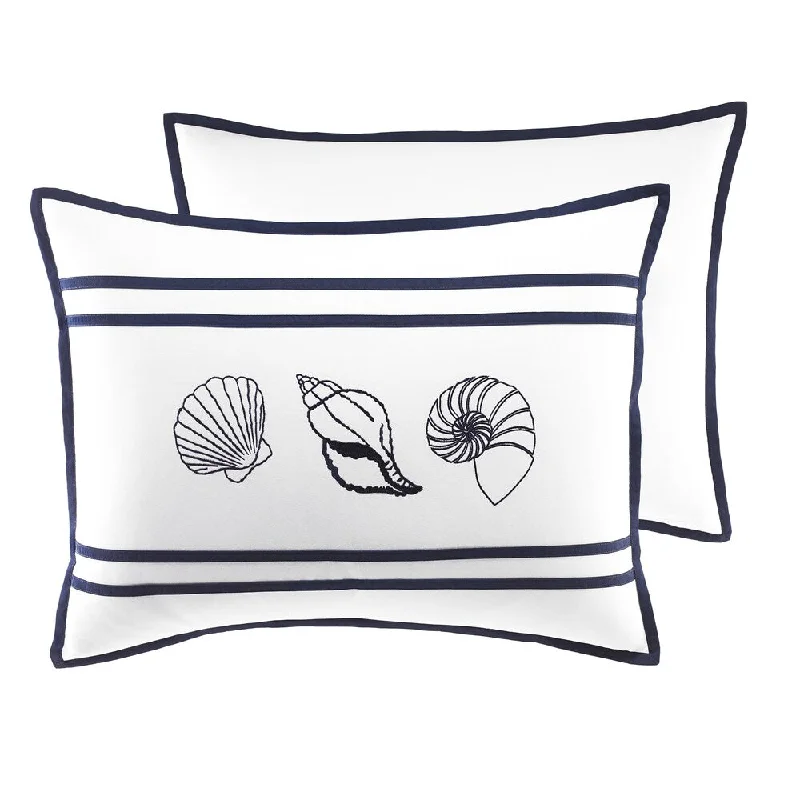 Croscill Montego Bay Nautical White and Blue Standard Sham