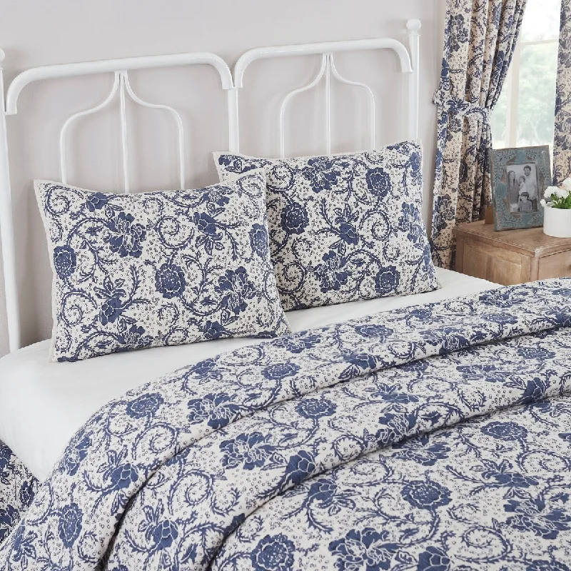 Dorset Navy Floral Standard Sham 21x27