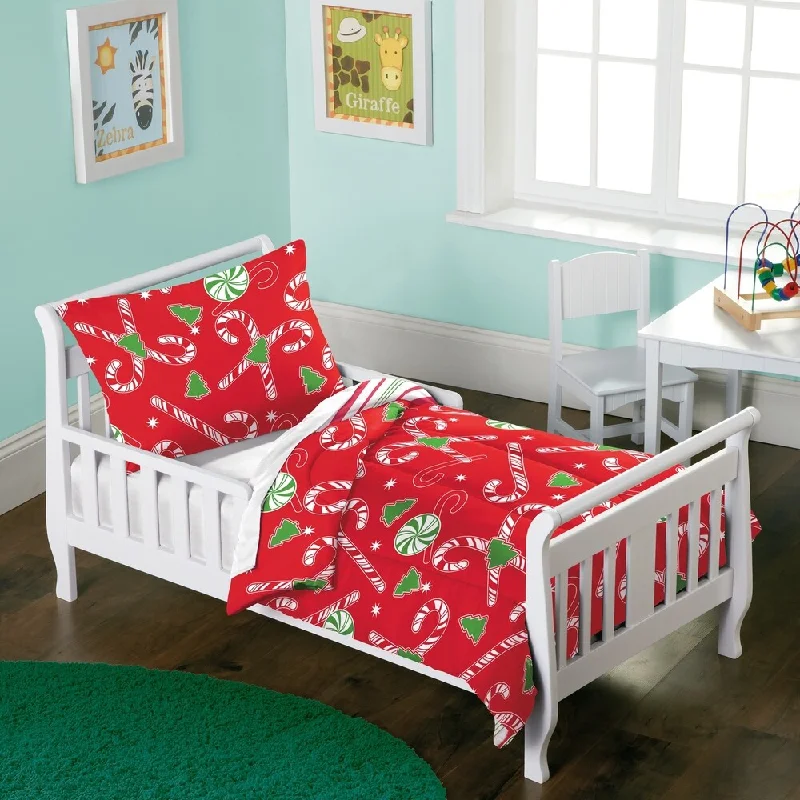 Dream Factory Candy Cane 2-piece Toddler Comforter Set