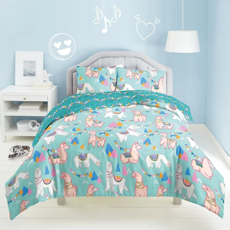 Dream Factory Llama Rama 3-piece Cotton Comforter Set