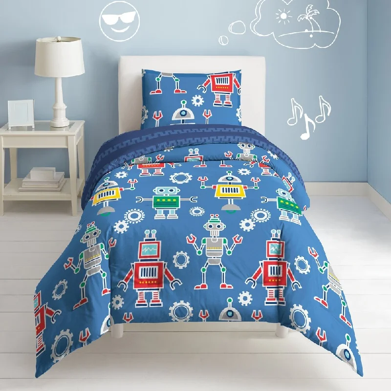 Dream Factory Robots and Bits 3-piece Cotton Comforter Set