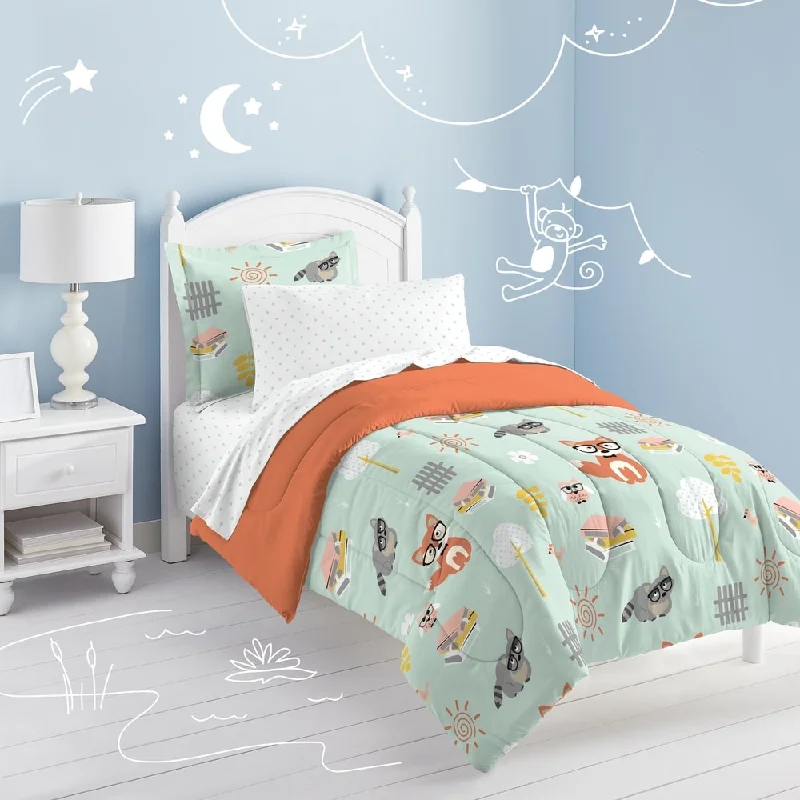 Dream Factory Woodland Friends Twin Bed in a Bag with Sheet Set