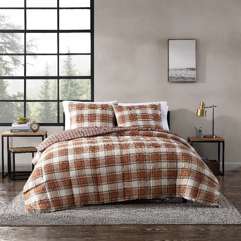 Eddie Bauer Edgewood Plaid Down Alt Reversible Comforter Set