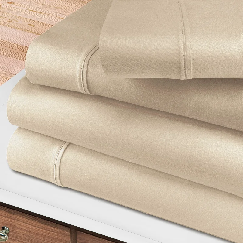 Egyptian Cotton 400 Thread Count Solid Bed Sheet Set by Superior