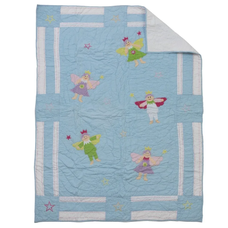 Fairy Baby Quilt Blue