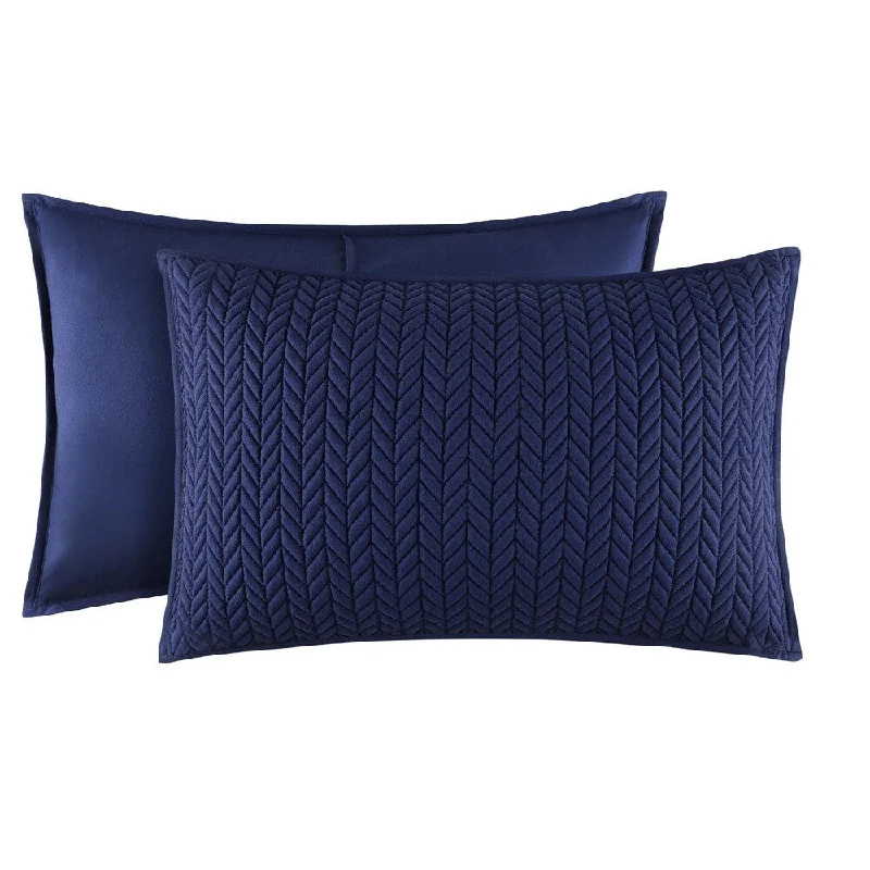 Five Queens Court Catori Indigo Quilted King-size Sham