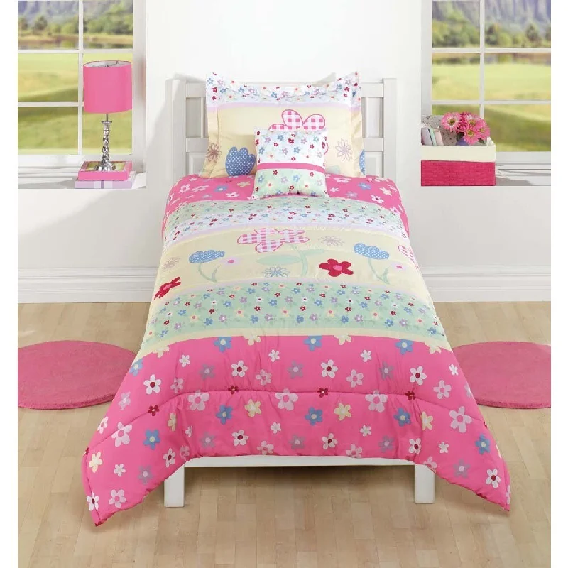 Garden Floral Comforter and Sham Set