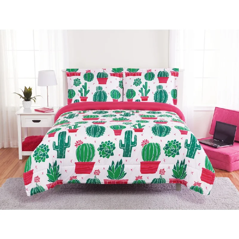 Happy Cactus 3-piece Comforter Set