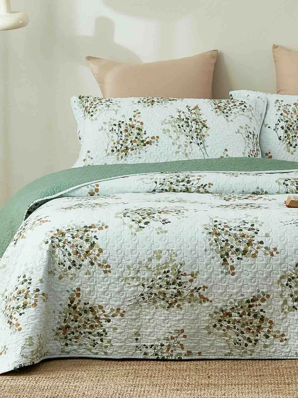 Hawthorne Floral Cotton Quilt Set