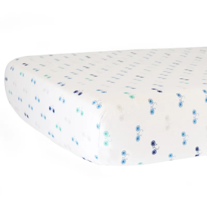 Hello Spud Bicycles Fitted Crib Sheet - 52"x 28" x 9"