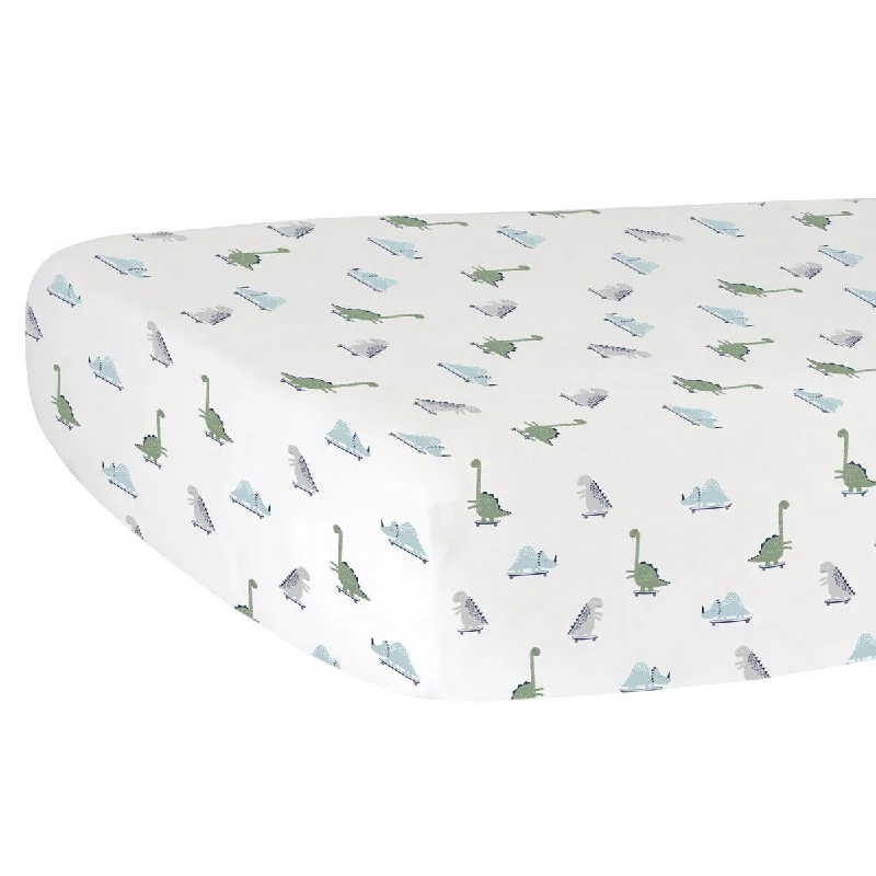 Hello Spud Dinosaurs Fitted Crib Sheet - 52"x 28" x 9"