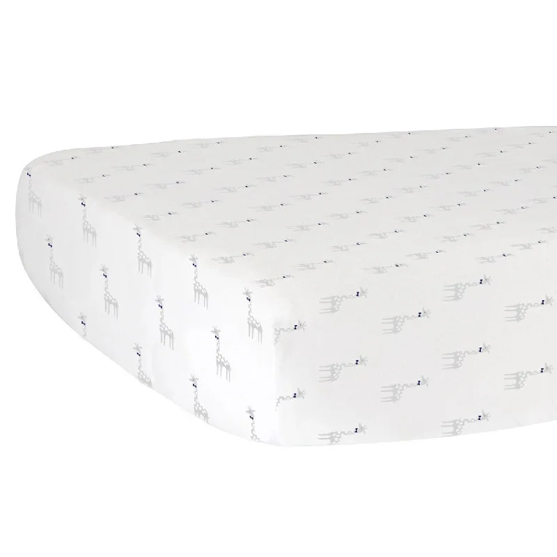 Hello Spud Giraffe Fitted Crib Sheet - 52"x 28" x 9"