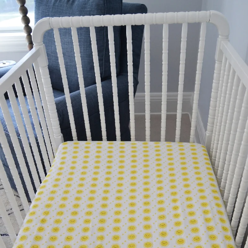 Hello Spud Sunshine Fitted Crib Sheet - 52"x 28" x 9"