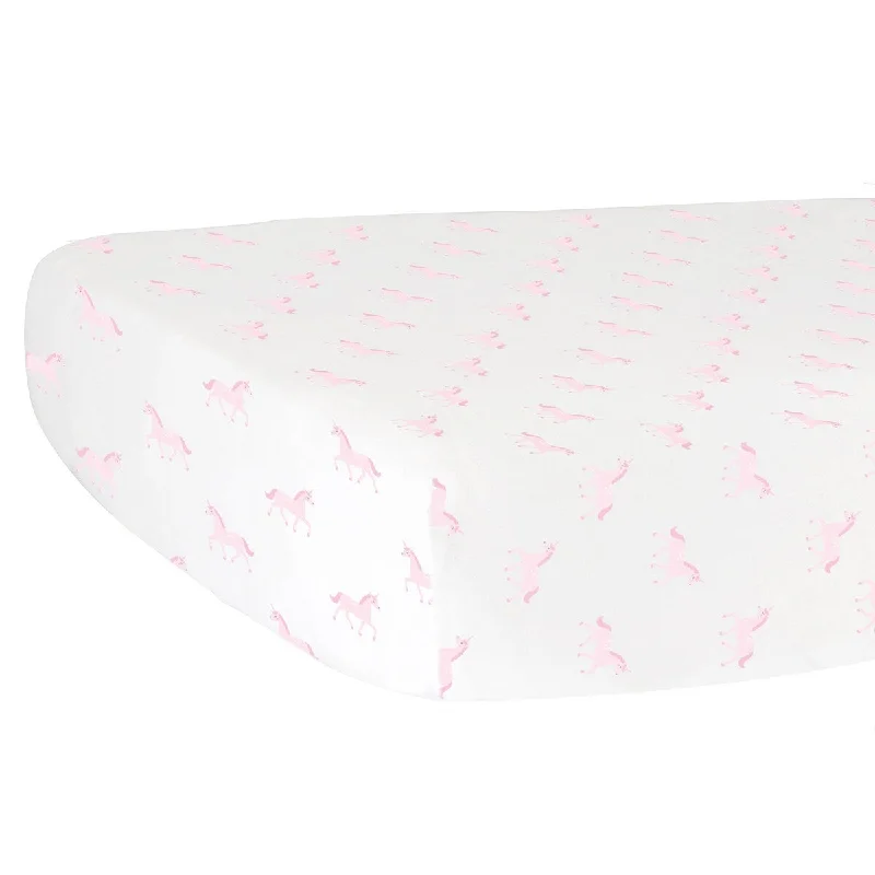 Hello Spud Unicorn Fitted Crib Sheet - 52"x 28" x 9"