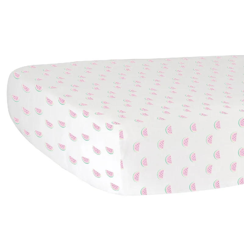 Hello Spud Watermelon Fitted Crib Sheet - 52"x 28" x 9"