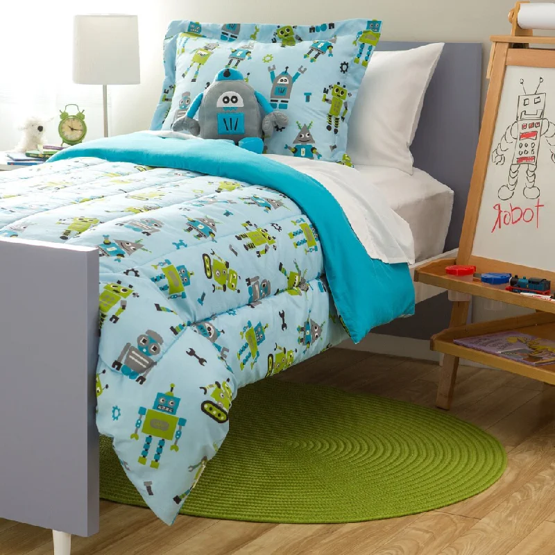 Kids Collection Robot 4-piece Comforter Set