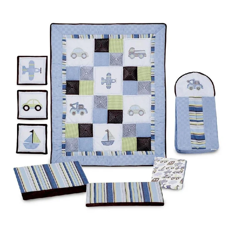 Kids Line Mosaic Transport 8-piece Crib Bedding Set