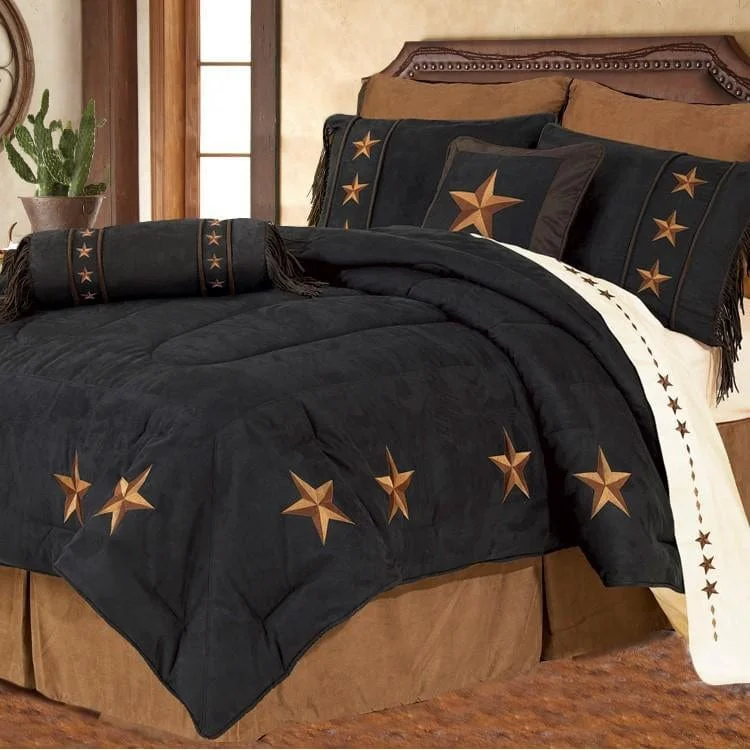 Laredo Black Star Comforter Set, Full