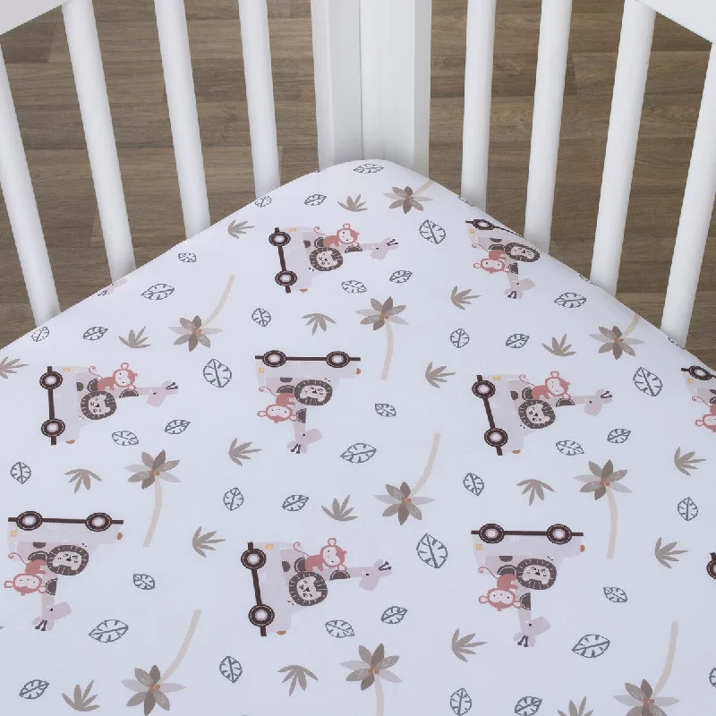 Little Love by NoJo Jungle Ride Crib Sheet