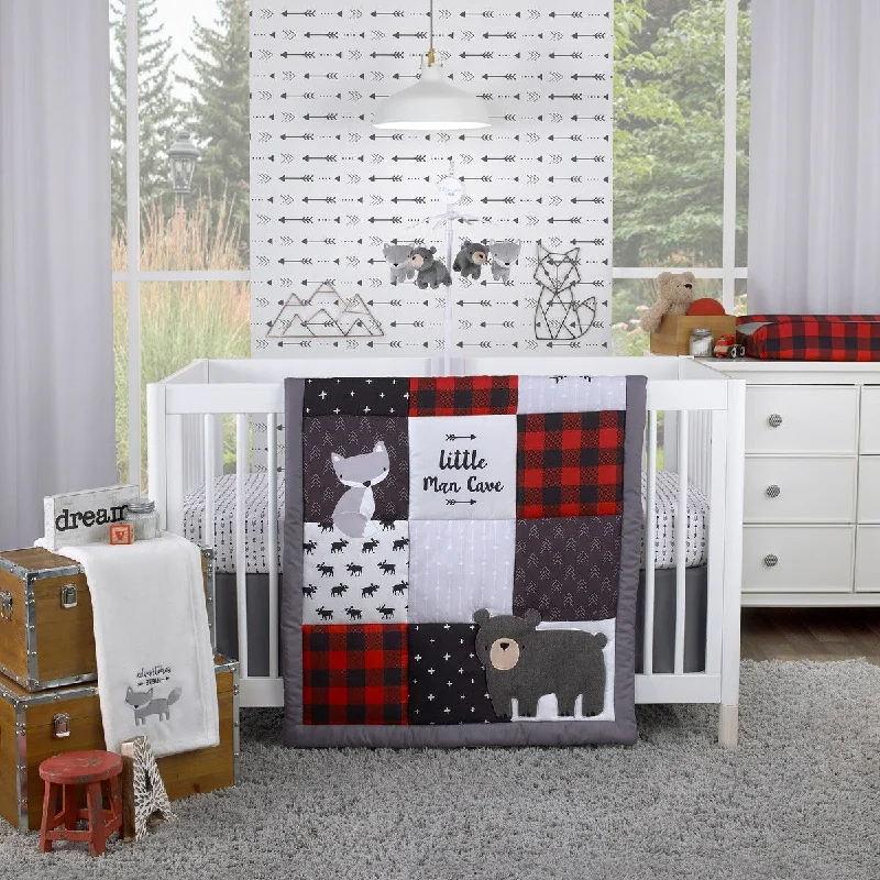 Little Love by NoJo Little Man Cave 3 Piece Crib Bedding Set