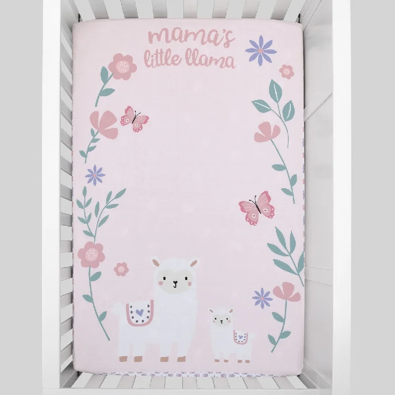 Little Love by NoJo Mama's Little Llama Mini Crib Sheet