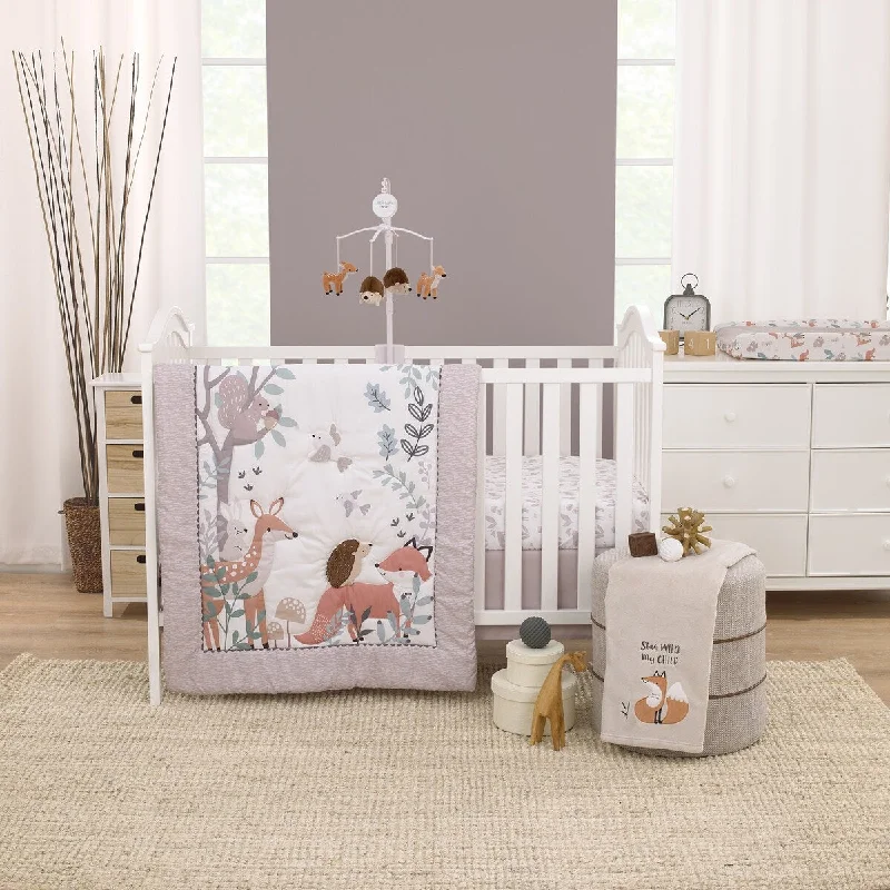 Little Love by NoJo Woodland Meadow 3 Piece Crib Bedding Set