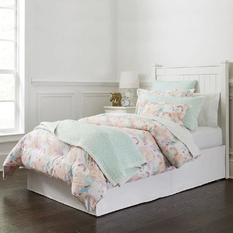 Lullaby Bedding Unicorn Printed Cotton 4-piece Comforter Set