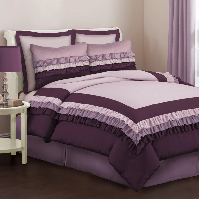 Lush Decor Starlet Purple Twin-size 3-piece Comforter Set