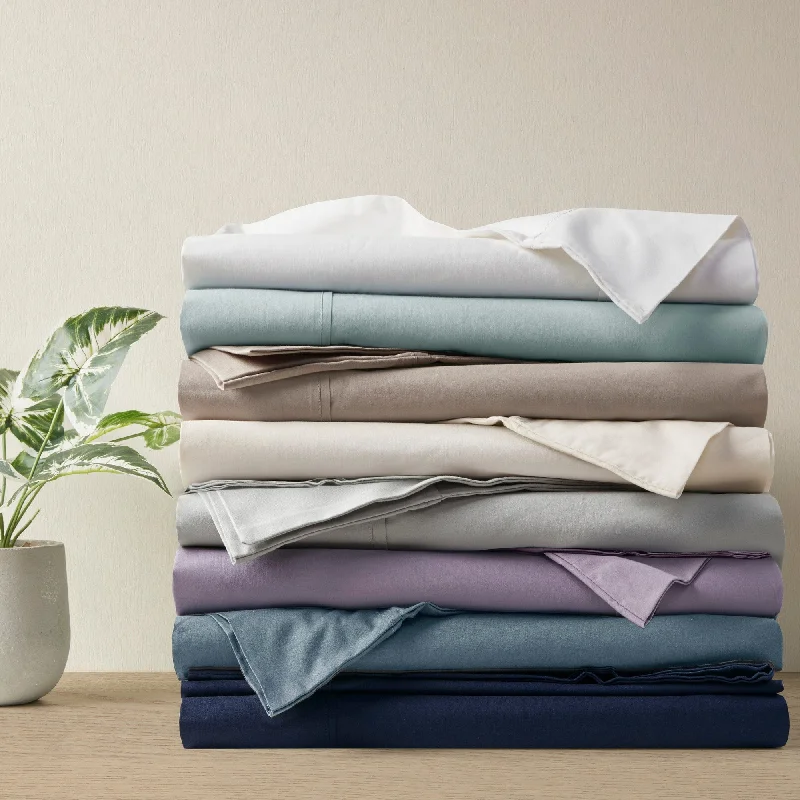 Madison Park 200 Thread Count Relaxed Cotton Percale Sheet Set