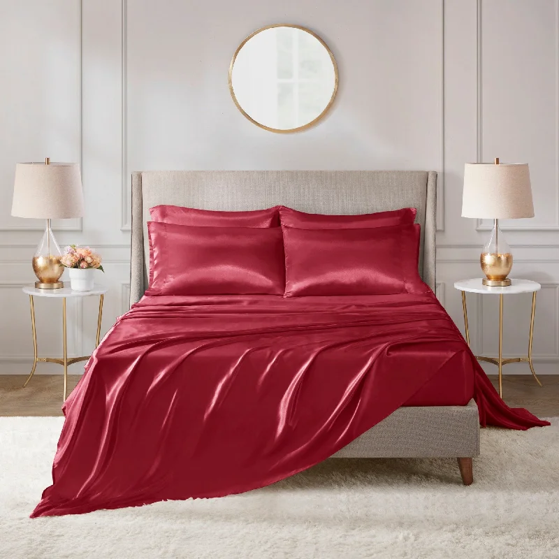 Madison Park Essentials Satin Luxury 6 PC Sheet Set