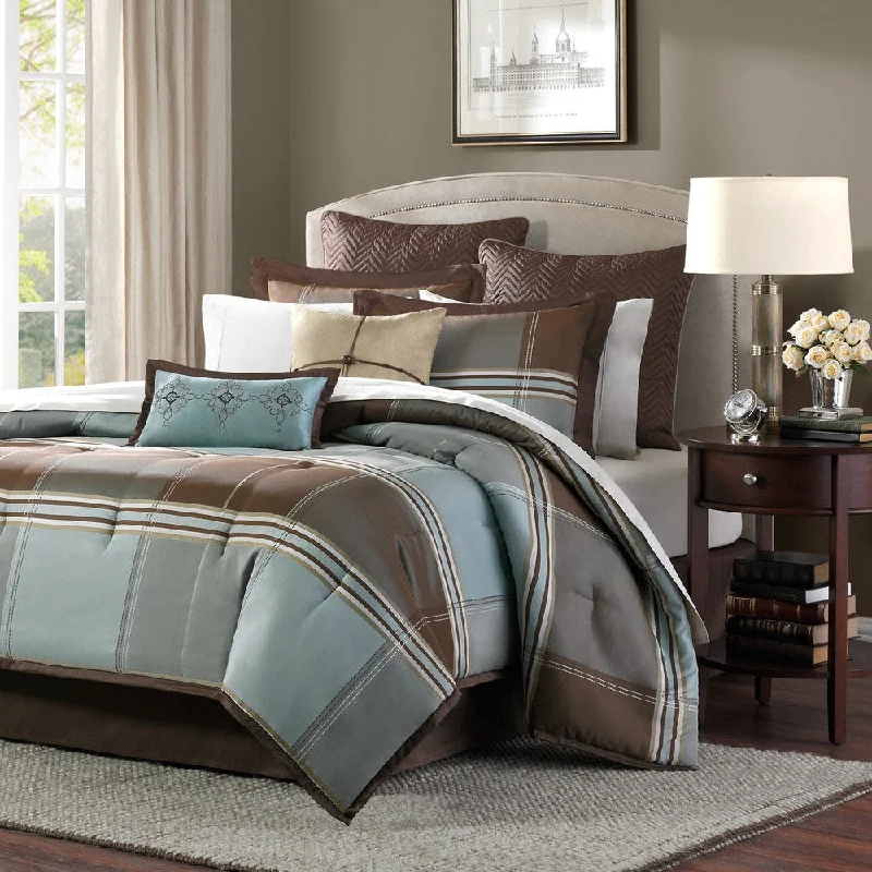 Madison Park Lincoln Square 8 Piece Jaquard Comforter Set