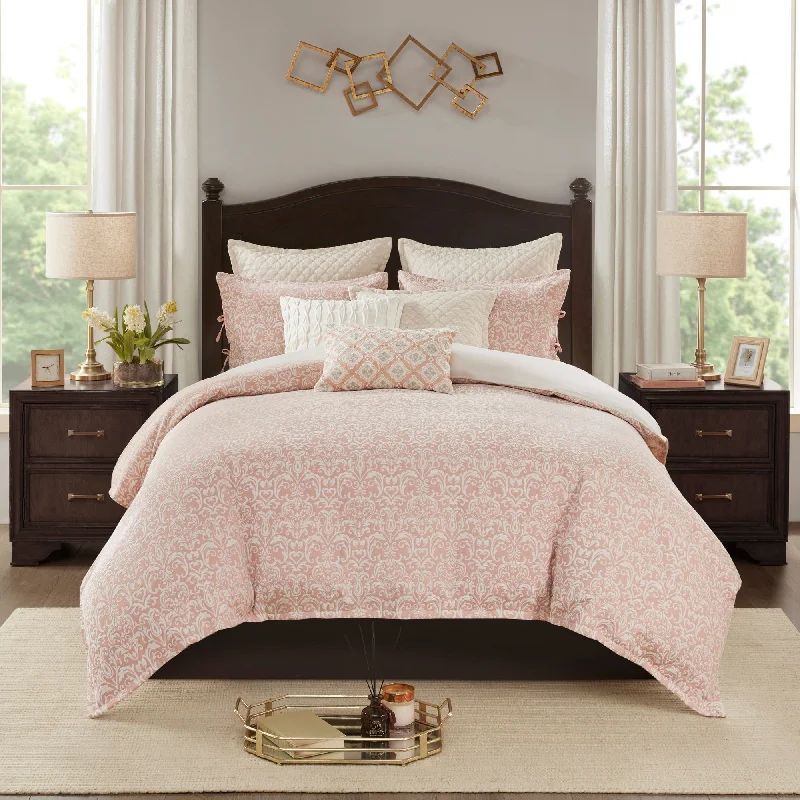 Madison Park Signature Haven Blush Chenille Jacquard Comforter Set