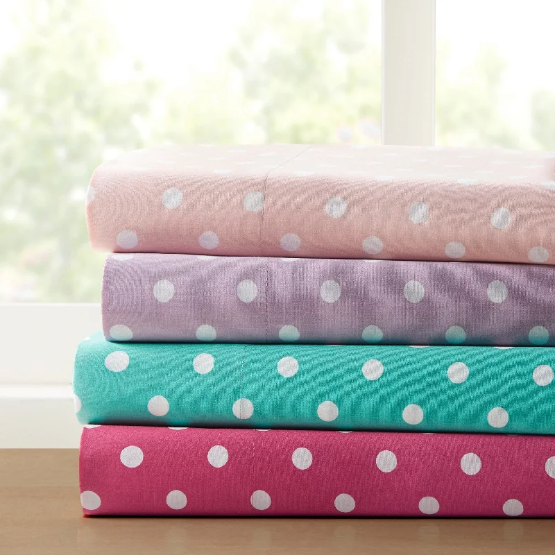 Mi Zone Polka Dot Printed 100% Cotton Sheet Set