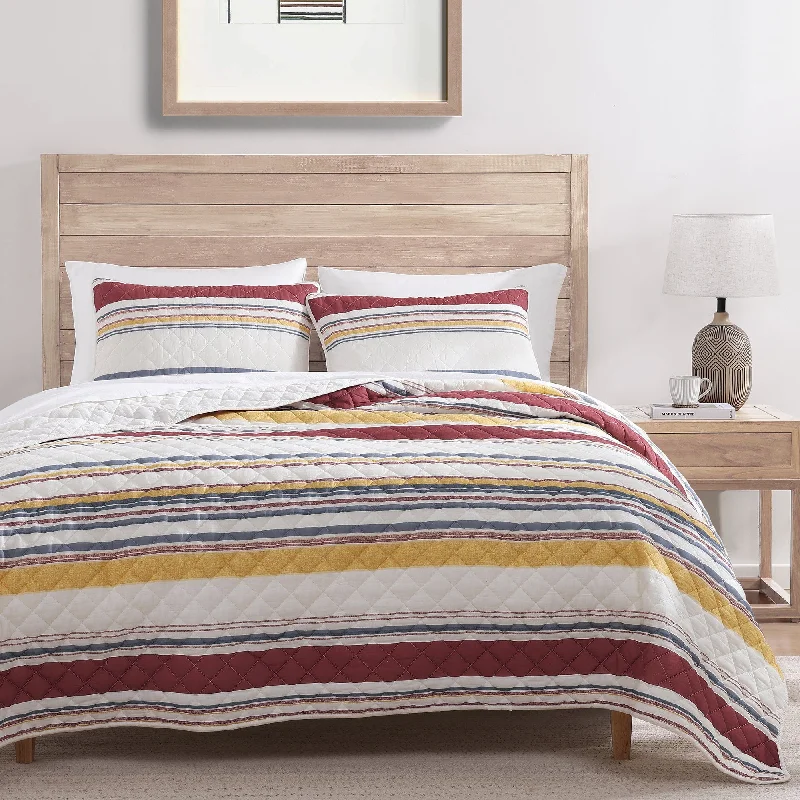 Mystic Stripe Cotton Gauze Quilt Set