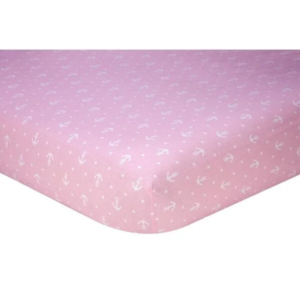 Nautica Girl Pink/Navy Anchor Sheet